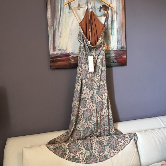 Veronica Beard Sz 14 Aldana Ruched Paisley Midi-Dress NWT $698 - Picture 8 of 16